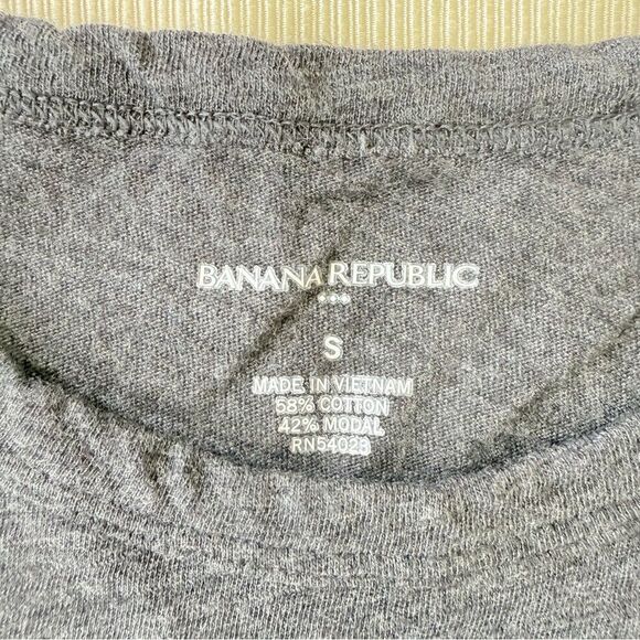 Banana Republic Womens Top Longsleeve Tee Lounge Cotton Modal Grey Small - Picture 3 of 3